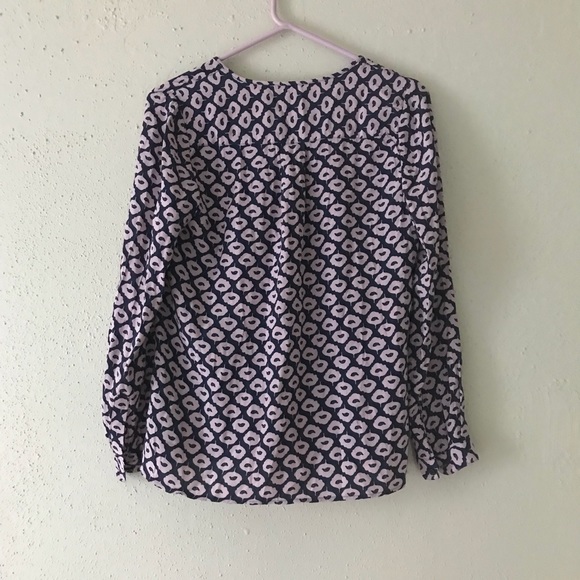 Boden Long Sleeve Purple Floral Top - Picture 2 of 4